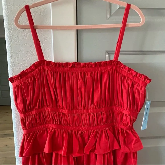 NWT Antonio Melani Taylor Stretch Cotton Sateen
Peplum Waist Dress Cherry Red - Picture 6 of 6